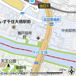 東京都足立区千住橋戸町34周辺の地図