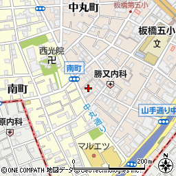 東京都板橋区中丸町25周辺の地図