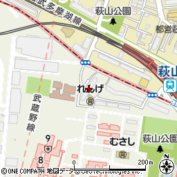 ＵＲ萩山団地６号棟周辺の地図