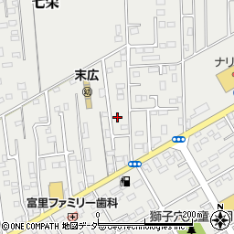 千葉県富里市七栄887-38周辺の地図