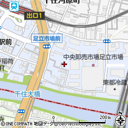 東京都足立区千住橋戸町50周辺の地図