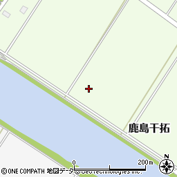 千葉県佐倉市鹿島干拓周辺の地図