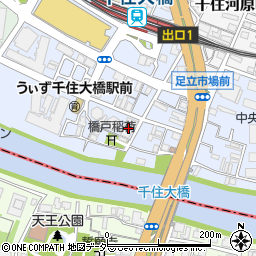 東京都足立区千住橋戸町23周辺の地図