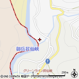 御岳昇仙峡周辺の地図