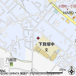 千葉県市川市下貝塚3丁目12周辺の地図