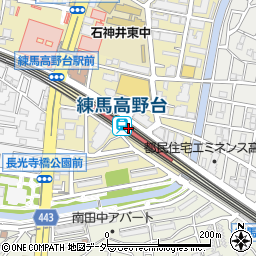 ファミリーマートトモニー練馬高野台駅店周辺の地図