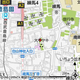 練馬白山神社周辺の地図