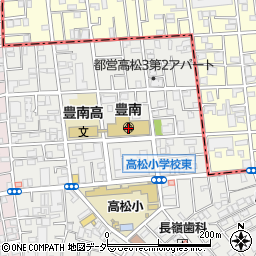豊南高等学校周辺の地図