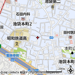 東京都豊島区池袋本町2丁目12-12周辺の地図