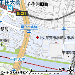 東京都足立区千住橋戸町53周辺の地図