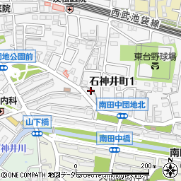 東京都練馬区石神井町1丁目17周辺の地図