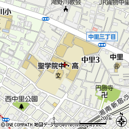 聖学院高等学校周辺の地図