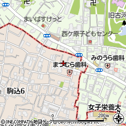 ファミリーマート駒込六丁目店周辺の地図