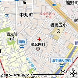 東京都板橋区中丸町27周辺の地図