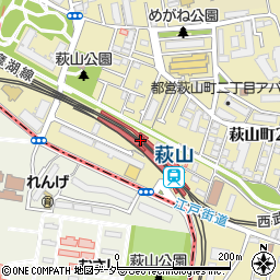 萩山駅周辺の地図