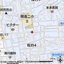 カギの１１０番２４時間桜台周辺の地図