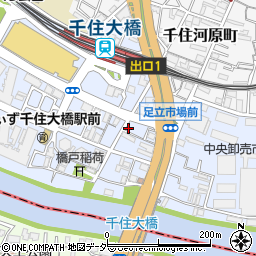 東京都足立区千住橋戸町44周辺の地図