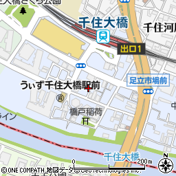 東京都足立区千住橋戸町20周辺の地図