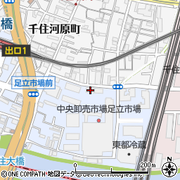 東京都足立区千住橋戸町92周辺の地図