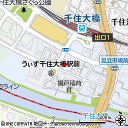 東京都足立区千住橋戸町19周辺の地図