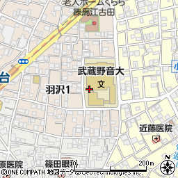 武蔵野音楽大学　総務部周辺の地図
