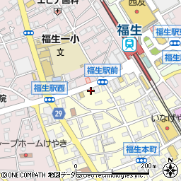 東京都福生市本町117周辺の地図
