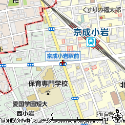 京成小岩駅前周辺の地図