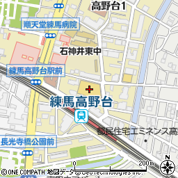 ハックドラッグピーコック高野台店周辺の地図