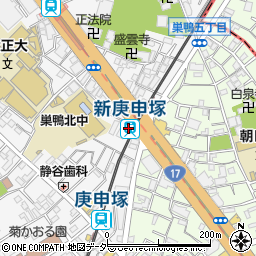 新庚申塚駅周辺の地図