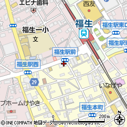 東京都福生市本町123周辺の地図