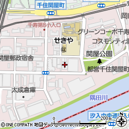東京都足立区千住関屋町11周辺の地図