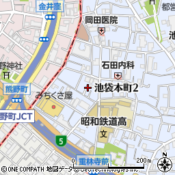 東京都豊島区池袋本町2丁目20周辺の地図