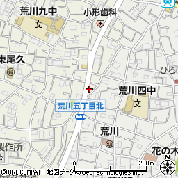 Ｄパーキング東尾久２丁目第１駐車場周辺の地図