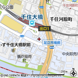 東京都足立区千住橋戸町14周辺の地図