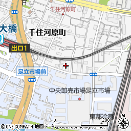 東京都足立区千住河原町25周辺の地図