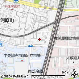 東京都足立区千住河原町45周辺の地図