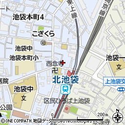 玄印株式会社　池袋本町店周辺の地図
