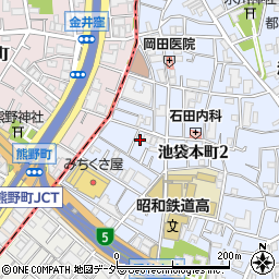 東京都豊島区池袋本町2丁目20-7周辺の地図