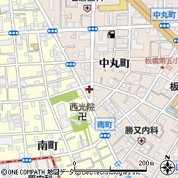 東京都板橋区中丸町38周辺の地図