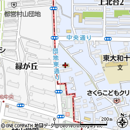 セブンイレブン東大和上北台店周辺の地図