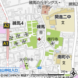 練馬二丁目こだま公園周辺の地図