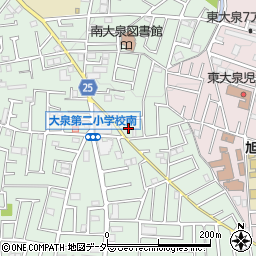 東京都練馬区南大泉1丁目25周辺の地図