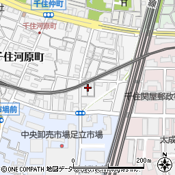 東京都足立区千住河原町43周辺の地図