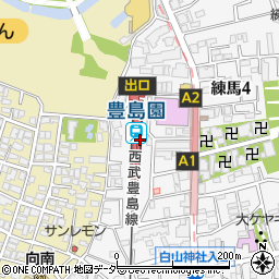 豊島園駅周辺の地図