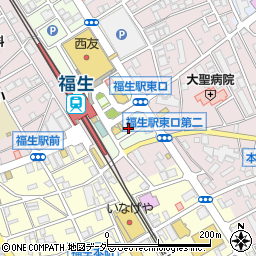 タイムズ福生駅東口駐車場周辺の地図
