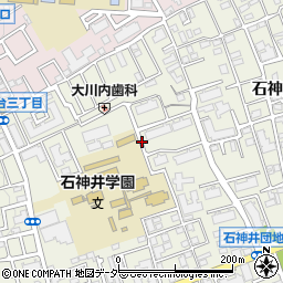 東京都練馬区石神井台3丁目周辺の地図