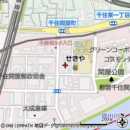 東京都足立区千住関屋町12周辺の地図