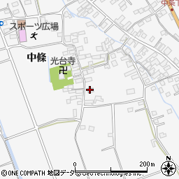 山梨県韮崎市中田町中條822周辺の地図