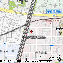 東京都足立区千住関屋町4周辺の地図