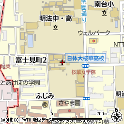 日本体育大学桜華高等学校周辺の地図